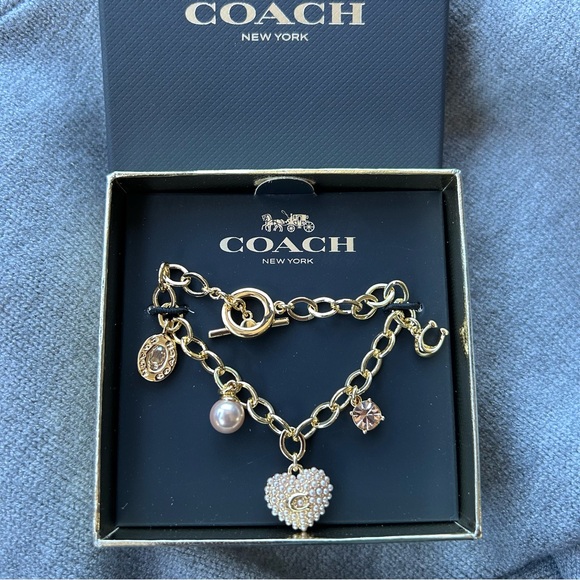 Coach Pearl Heart Charm Bracelet - Picture 3 of 6